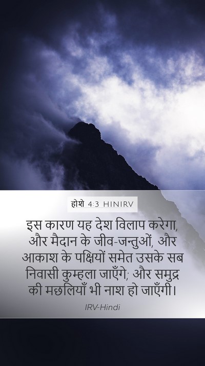 होशे 4:3 HINIRV Bible Verse Image