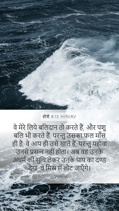 होशे 8:13 HINIRV Bible Verse Image